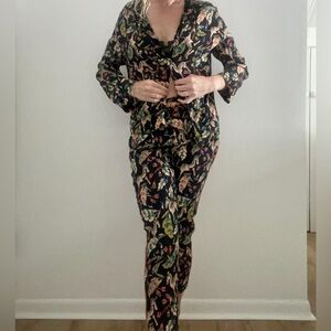 Zara women's 2 piece set Trafaluc collection Zebra Animal Print Size Small